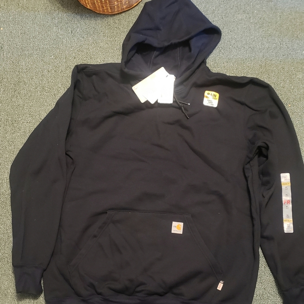 Carhartt Flame Resistant Heavyweight Navy Blue Hoodie XL Tall and 2XL TALL